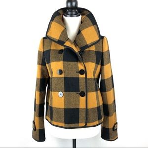 LOFT | Wool Buffalo Check Swing Coat